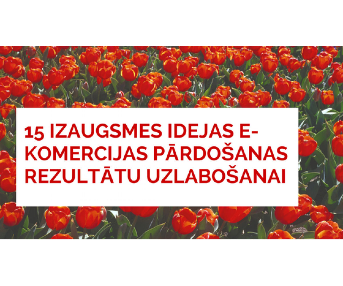 15 izaugsmes idejas e-komercijas pārdošanas rezultātu uzlabošanai