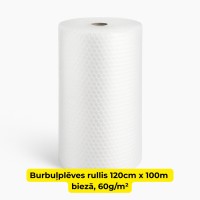Burbuļplēve 1.2m x 100m – biezā, 60g/m²