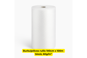 Burbuļplēve 1.0m x 100m – biezā, 60g/m²