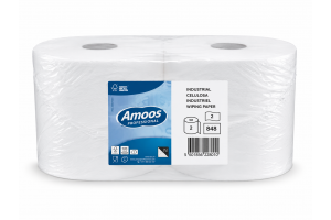 Industriālais papīrs Amoos Professional, 2 slāņi, 280 m, 848 loksnes (2 ruļļi)