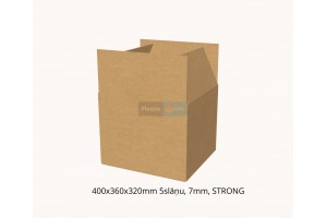 Kartona kaste 400x360x320mm 5slāņu, 7mm, STRONG