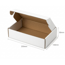 Kartona kaste 230x140x50 mm Balta