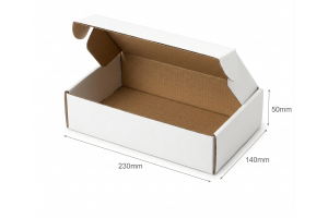 Kartona kaste 230x140x50 mm Balta