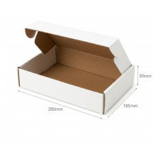Kartona kaste 280x185x95 mm Balta