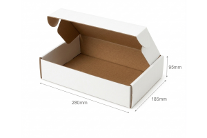 Kartona kaste 280x185x95 mm Balta
