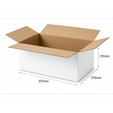 Kartona kaste 370x215x170 mm, Balta