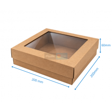 Kartona kaste ar logu 200x200x60 mm