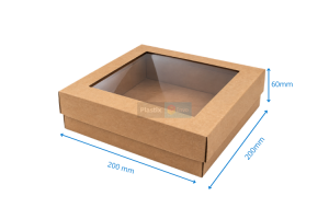 Kartona kaste ar logu 200x200x60 mm