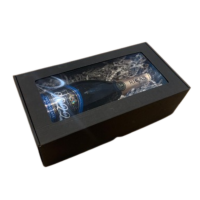 Kartona kaste ar logu melna 320x165x93 mm