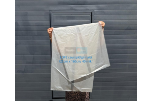 Plēves maisi LDPE 40 mikroni, 125 × 160 cm (20 gab./iep.)