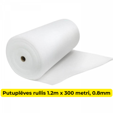 Putu plēve 1.2m x 300 metri, 0.8mm
