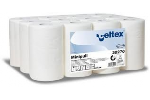 Roku dvieļi CELTEX MINIPULL 72, balti, 2-kārt., 12gab, Ø13