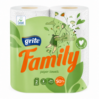 Roku dvieļi papīra dvieļi GRITE Family 2k.2r.