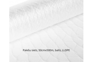 Palešu siets, 50cmx500m, balts, LLDPE